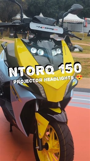 A closer look at the NTORQ 150 projector headlights 😃 #ntorq150 #tvsntorq150 #iamabiker | IamaBiker