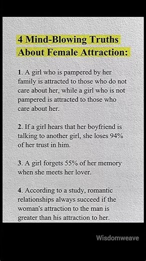 4 Psychology Facts Tricks About Female Attraction