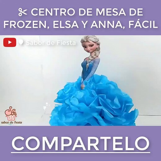 Como hacer un centro de mesa Frozen. Muy fácil! | Manualidades PASO A PASO