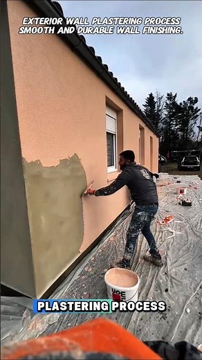 Exterior Wall Plastering Process | Smooth and Durable Wall Finishing.