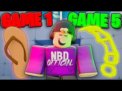 1 Win = KNIFE SKIN UPGRADE! (Roblox Rivals)