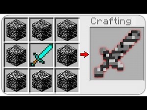 HOW TO CRAFT a BEDROCK SWORD? SECRET RECIPE *OVERPOWERED* (Minecraft 1.13 Crafting Recipe)