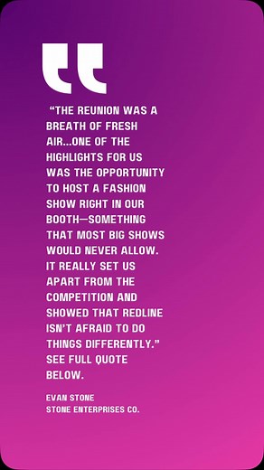 The Reunion Expo - A Souvenir, Gift, and Resort Show on Instagram: "Thanks so much to Evan Stone and @stoneenterprisesco for being a part of our show. We loved the fashion show! See you soon. quote... “The Reunion was a breath of fresh air! The smaller, more intimate setting—with fewer apparel vendors—gave us the chance to have longer, more meaningful meetings with high-level clients. While the foot traffic wasn’t massive, the quality of the attendees more than made up for it. One of the highlig