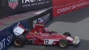 F1 driver Leclerc crashes legend Lauda's £1m 1974 Ferrari into wall in Monaco