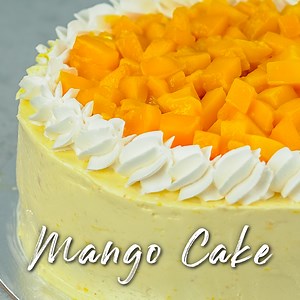Love fruit-flavored desserts? Bake this cake! Try baking a layered chiffon cake filled with sweet Carabao mangoes! This #simpol MANGO CAKE will be an instant household favorite! Bake mo na! Ingredients: SET A • 3/4 cup 2 tbsps. cake flour • 1 tsp. baking powder • 1/2 tsp. salt SET B • 1/2 cup canola oil • 1/2 cup granulated sugar • 4 egg yolks • 1/4 cup mango juice • 1 tsp. vanilla extract SET C • 4 egg whites • 1/4 tsp cream of tartar • 3 tbsps. granulated sugar MANGO BUTTERCREAM • 1 cup unsalt