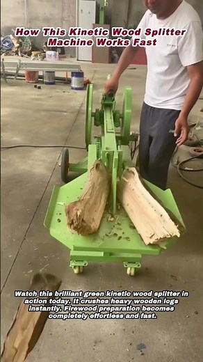 How This Kinetic Wood Splitter Machine Works Fast