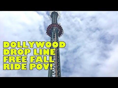 Drop Line New Free Fall Drop Tower at Dollywood! Multi-Angle Onride POV