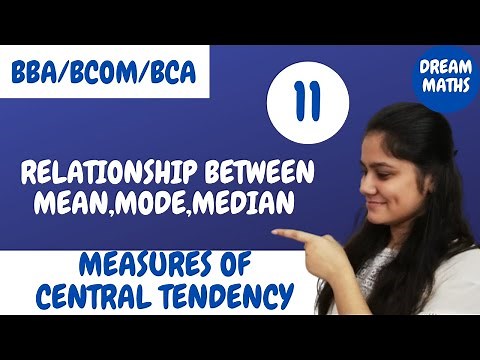 Introduction to relationship b/w mean mode median|Measures of central tendency Business statistics
