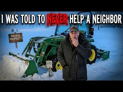 NEVER HELP YOUR NEIGHBOR. I was just trying to snow plow!