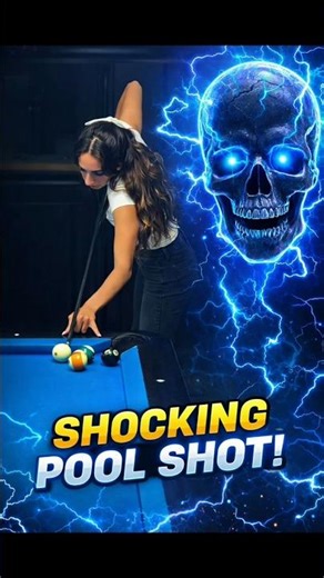 SHOCKING Pool Shot ⚡ Skull Power Trick Shot 😱 Impossible 8 Ball!