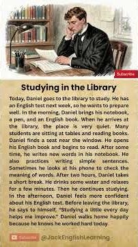 Studying in the Library | Easy English Listening & Shadowing | English Reading Shorts