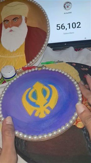 The Sacred Khanda: Symbol of Divine Power ⚔️ #SikhArt #Shorts #waheguru #khalsa #khanda #shortsfeed