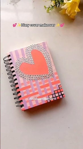 Turning a simple diary into a pure aesthetic ✨💕 | DIY diary cover makeover #diy #painting