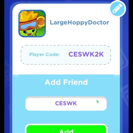 Boddle Friend code