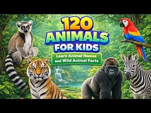 120 Animals for Kids | Learn Animal Names and Wild Animal Facts