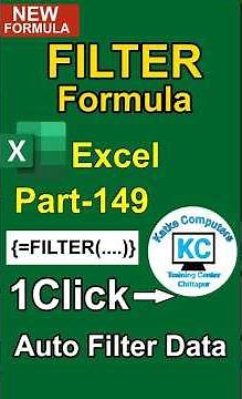 FILTER Formula in Excel 🔥 Learn Powerful Data Filtering Trick Excel Tutorial Part 149 #excel