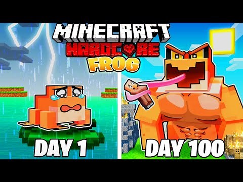 I Survived 100 DAYS as a FROG in HARDCORE Minecraft!