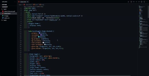 #webdevelopment #html #css #portfolio #internship #codsoft | Akash Kumar Sah