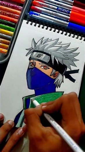 How to draw Kakashi hatake step by step | Anime Drawing Easy for beginners | Kakashi hatake easy art