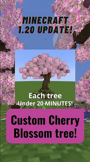 Custom Cherry Blossom tree! Minecraft 1.20 #shorts #minecraft #tutorial