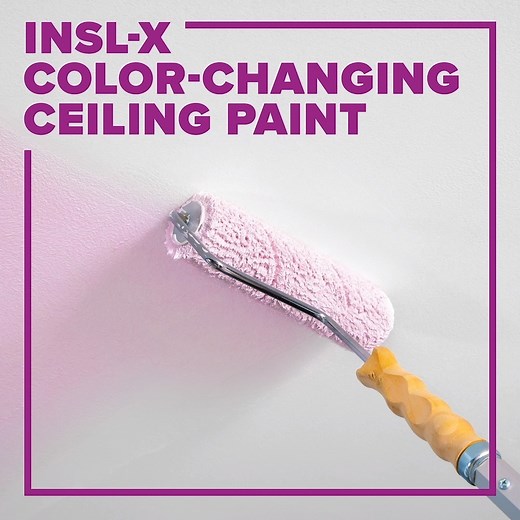 16K views · 276 reactions | Paint your ceiling with confidence! INSL-X® Color-Changing Ceiling Paint goes on pink and dries white, so you’ll never have to wonder if you missed a spot. https://bit.ly/2CmP7W0 | Benjamin Moore | Facebook
