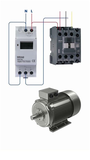 Motor connection with digital Timer