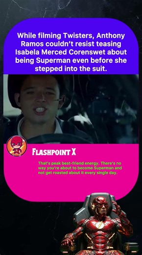 While filming Twisters, Anthony Ramos couldn't resist teasing Isabela Merced Corenswet