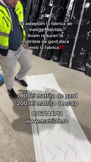 Reduceri la fabrica ‼️ #matrite #matrilab #fabricadematrite #abs #hiimpact #matritegard #matritepanouri #foryou #gard #matriterezistente #gardbeton #matritepavele #matritepiatradecorativa #matritecruci #matrite3d #preturimici #matritestalpi