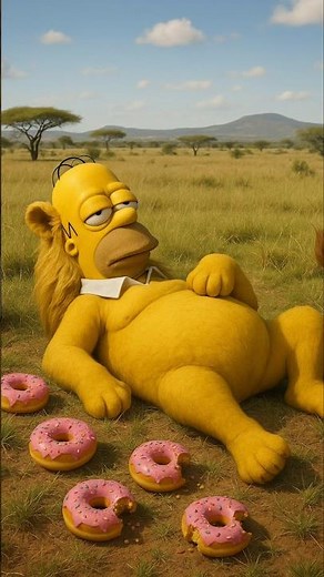 The Simpson family turns into animals 🐅🐈 #simpsons #thesimpsons #cartoon #animation #brainrot #fyp