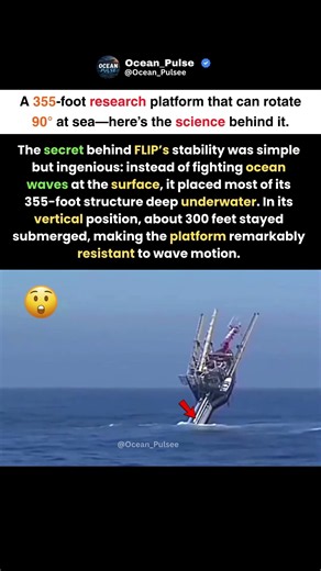 This Ocean Platform Can Rotate 90° 🤯🌊 #ocean #oceanpulse #viral #viralvideo #shorts #shortvideo