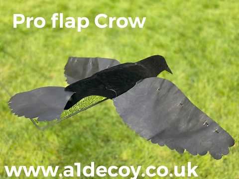 The new Pro Flap Crow flapping decoy for Magnet or bouncer from A1decoy.