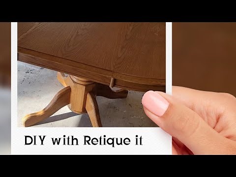 dining table makeover using retique it