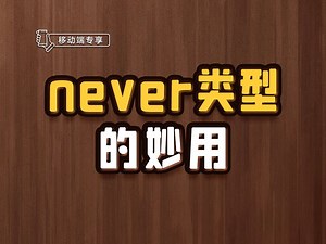 never类型的妙用【渡一教育】