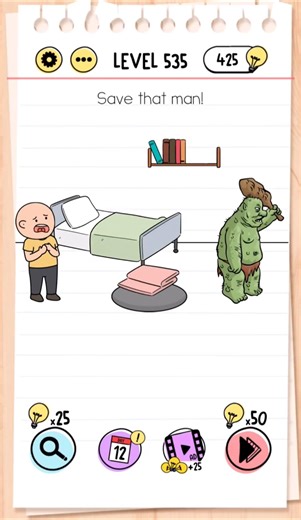 Brain Test Level 535: Save That Man! 😱 | Tricky Puzzles Walkthrough & Solution! ✅