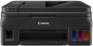 Canon PIXMA G4511 MegaTank Drucker nachfüllbares Farbtintenstrahl Multifunktionssystem DIN A4 (Drucken, Scannen, Kopieren, Fax, 4.800 x 1.200 dpi, Print App, ADF, WLAN, niedrige Seitenkosten), schwarz