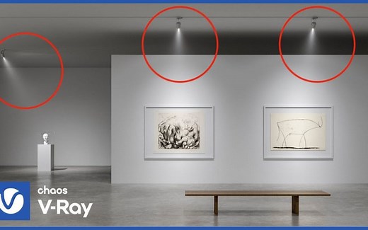 V-Ray IES体积光射灯