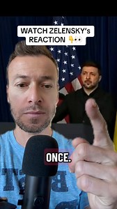 Watch Zelensky react as Trump lies about Putin wanting to help Ukraine. #zelensky #ukraine #russia #news | Krassenstein Brothers
