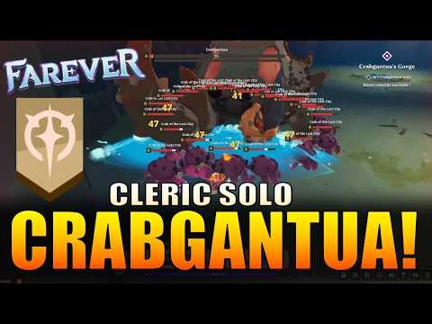 Farever - Crabgantua Boss SOLO on CLERIC with Clam Weapons! (level 8)