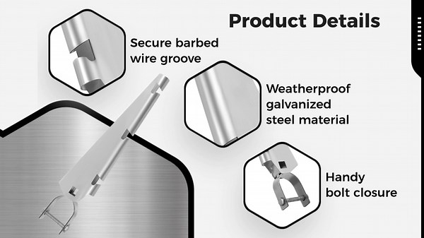 Homaisson 5 Pcs Barbed Wire Arms, Extend Arms for 1-3/8" Top Rail Chain Link Fence, Hot-Dip Galvanized Steel Barbwire Arms, Barbwire Extension Arms with Bolts & Spanner for Garden