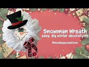 How to Make a Snowman Wreath #winter #christmasdecorations #wreathsofjoy