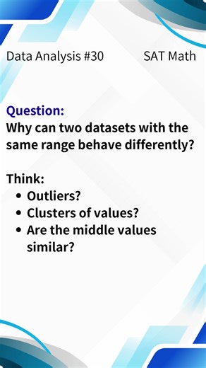 SAT Math Data Analysis #30 Range Explained in 20 Seconds