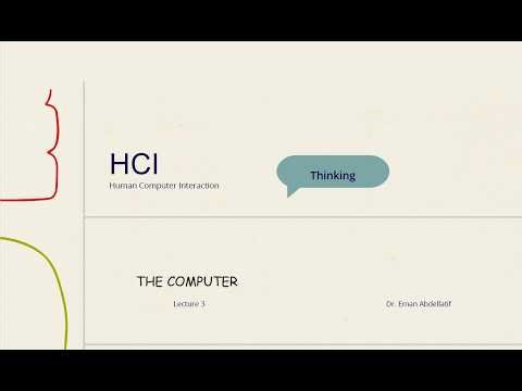 Human Computer Interaction (HCI) - Lecture 3