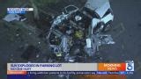 Toyota SUV explodes in Los Angeles parking lot