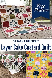 Layer Cake Custard Shortcut Quilt - Sewing With Scraps