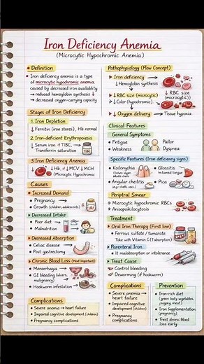 Iron Deficiency Anemia Explained Simply | Causes, Symptoms & Treatment #anemia #nursingstudent