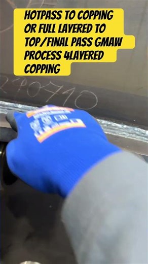 Hotpass to coppingOr full layered to top/final pass gmaw process 4layered copping #welding #gmaw