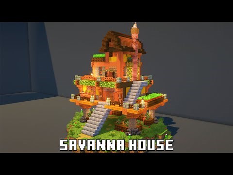 How to build Savanna House - Minecraft Tutorial