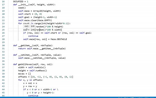 实现DFS和BFS算法搜索迷宫路径(python)