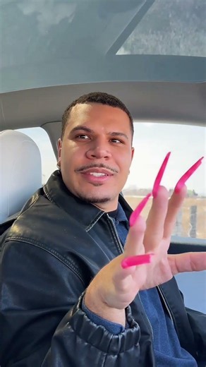 Husband forced to wear fake nails challenge😂