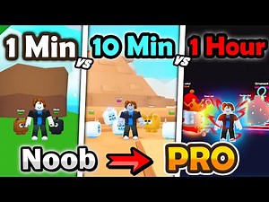 Noob to PRO in 1 Min vs 10 Min vs 1 HOUR... 👀 | Roblox Tap Simulator